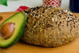 Healthy avocado bread in 5 minutes! Supports digestion, no flour, no yeast