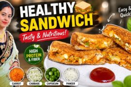 Healthy Veg Paneer Sandwich Recipe | Breakfast Recipe | Kids Lunch Box Recipe | #Sandwich #Healthy