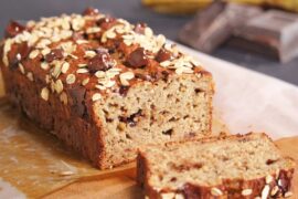 High Protein Greek Yogurt Breakfast Bread | Flourless Banana Bread