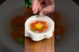 Healthy tomato Egg Bun #shorts #recipe #cooking