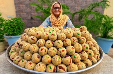 RAVA LADDU | Colorful Healthy Dry Fruit Laddu | Punjabi Laddu Recipe By Granny | Veg Village Food