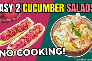 Easy No Cook Cucumber Salad Recipes | No Fire No Cooking Recipes