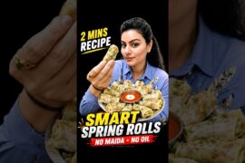 Healthy Spring roll recipe ! No Maida - No Oil ! Healthy Indian Dinner Recipe