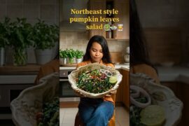 Pumpkin leaves Salad|| Northeast style|| Healthy Recipes