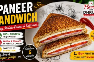 Paneer Sandwich Recipe | Crispy, Healthy & Delicious Paneer Sandwich at Home | Easy Breakfast Recipe