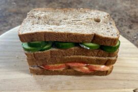 2 Easy Healthy Sandwiches (Sweet PB & Apple vs. Savory Yogurt & Cucumber)