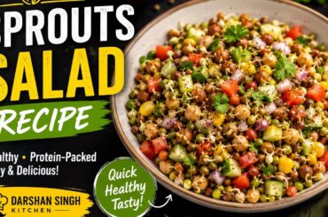 Healthy Sprouts Salad Recipe | High Protein Weight Loss Salad | Easy Indian Sprout Salad |