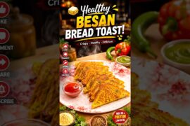 Healthy Besan Bread Toast ! #ytshorts #recipe #brwadtoast #easyrecipe #viralrecipe #indianfood