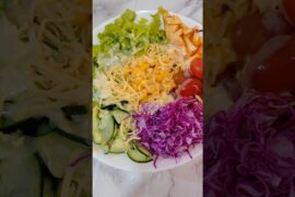 Satisfying Vegetable Salad#healthy  #fresh #vegetables #salad #shorts