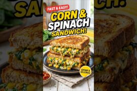 Fast Easy Corn Spinach Sandwich Recipe