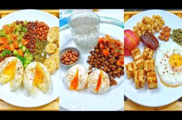 6 Different healthy & high protein breakfast ideas.
