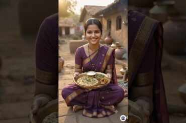 Authentic Maharashtrian Tikhat Bhakri Recipe | Traditional Village Cooking #shorts #ancientrecipes