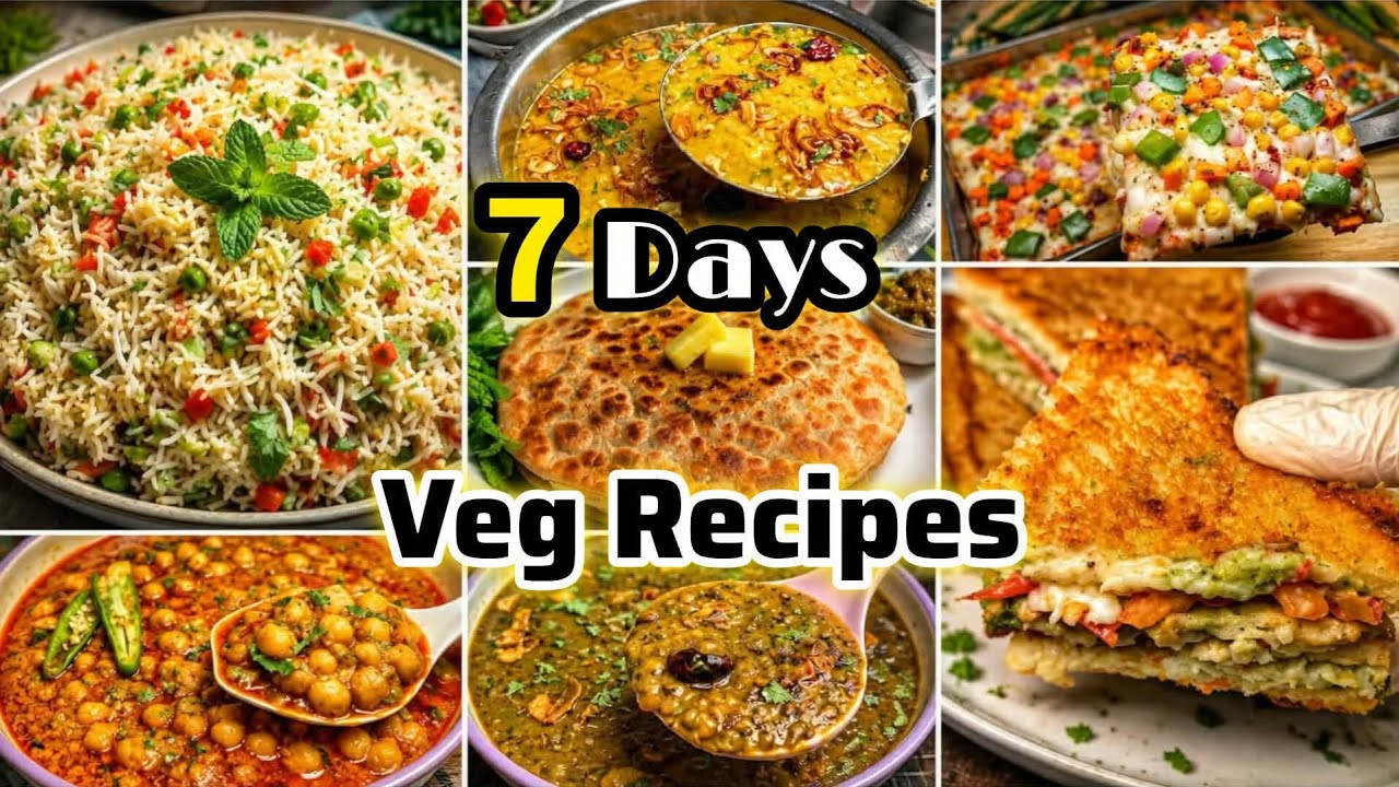 7 Veg Recipes || 7 Days 7 Recipes || Office Lunch Recipes || NO Meat Recipes #viral #food #trending 7 Veg Recipes || 7 Days 7 Recipes || Office Lunch Recipes || NO Meat Recipes #viral #food #trending