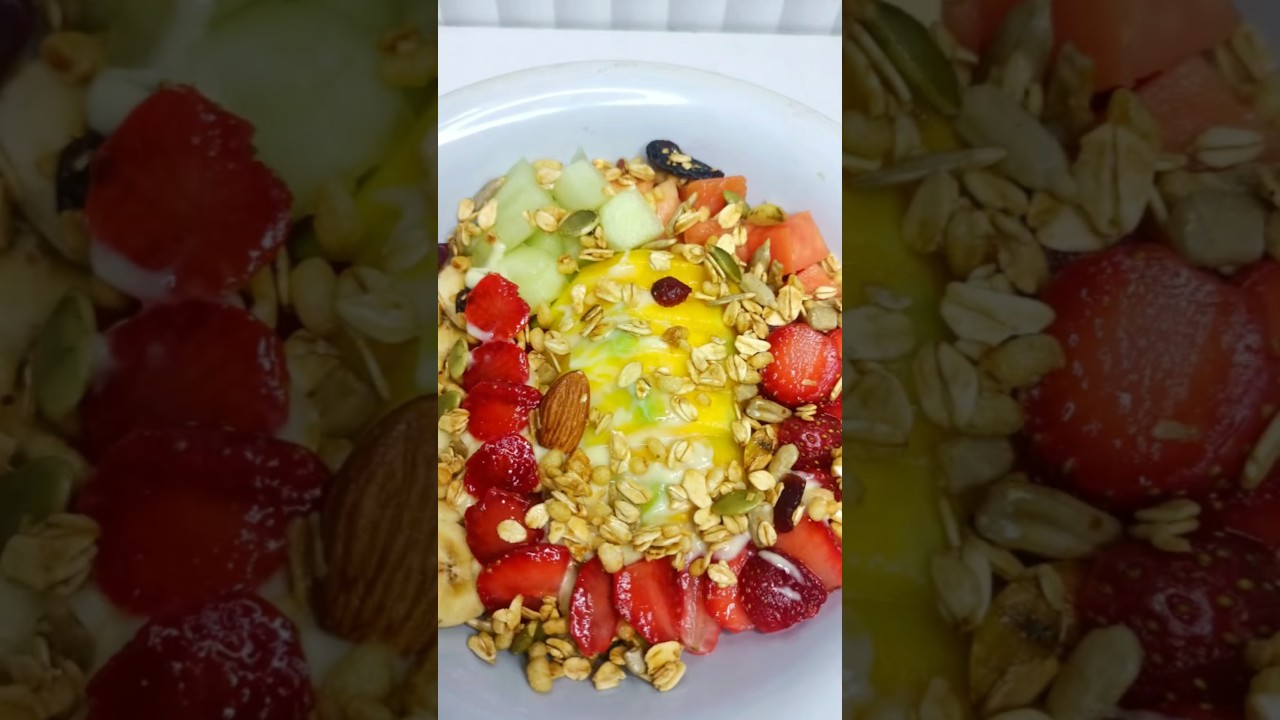 granola fruit bowl #shorts #recipe #sarapan #dessert granola fruit bowl #shorts #recipe #sarapan #dessert