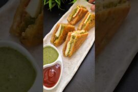 Healthy Bread Pakora Recipe | No Deep Fry | Mansoon special snacks #shorts #youtubeshorts