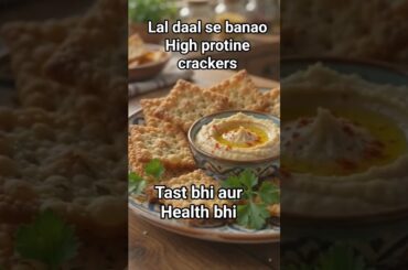 High Protein Crackers | Masur ki Daal ke healthy crackers | #foodshorts #protein #healthyfood