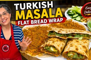 Healthy Turkish Masala Wrap | Quick Lunch & Dinner Recipe |Crispy Veg Wrap with Green Chutney
