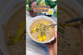 32g Protein Breakfast Recipe #shorts | Easy Healthy Mango Yogurt Bowl