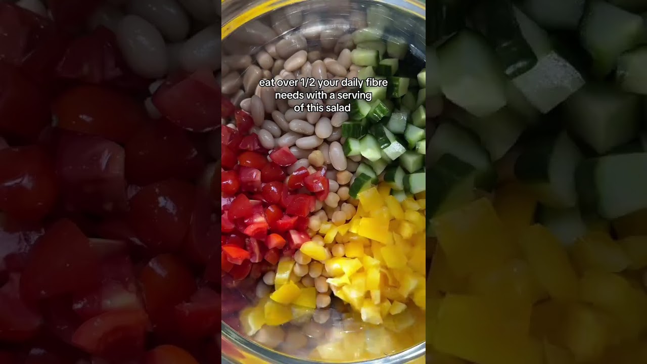 Chickpea and Bean Salad Recipe | Easy, Healthy & Mediterranean #easyrecipes #foodshorts Chickpea and Bean Salad Recipe | Easy, Healthy & Mediterranean #easyrecipes #foodshorts