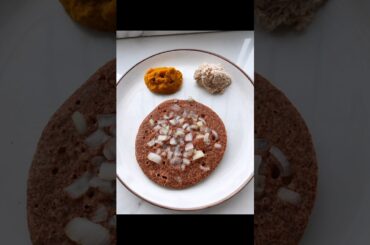 No rice Ragi Uttapam recipe | Healthy breakfast option | Calcium rich breakfast recipe