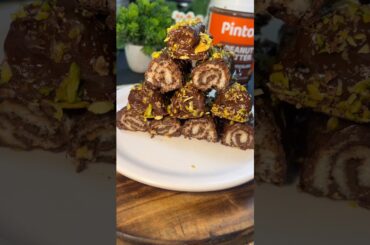 Chocolate Peanut Butter Roll at home #food #peanutbutter