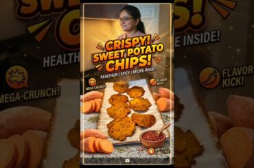Crispy Sweet Potato Chips| Healthy snacks recipe | Air fryer recipes #airfryer