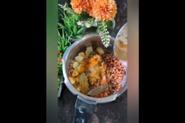 Zero Oil Aalu Chana Ki Sabji | Healthy & Tasty Recipe #chana #youtubeshorts #zerooil