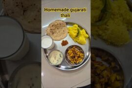 Homemade Gujarati Food in Today’s Lunch | Traditional Gujarati Thali | Healthy Veg Lunch #shorts