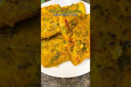 5 Minute Crispy Besan Toast | Perfect Breakfast & Kids Tiffin #youtubeshorts #cooking #lunchbox