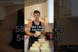 Chicken Alfredo Tortellini High Protein Meal Prep Recipe #shorts
