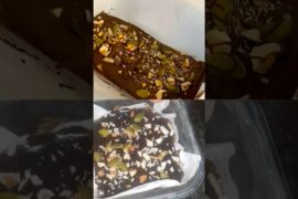 5-Minute Healthy Chocolate Bar guilt free Viral Date & Nut Chocolate Bar #viral #trending #snacks #