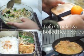 Simple and Healthy Lunch Recipe | Tofu Omelet with Boiled Bean Sprouts | Tauge Rebus & Omelet Tahu