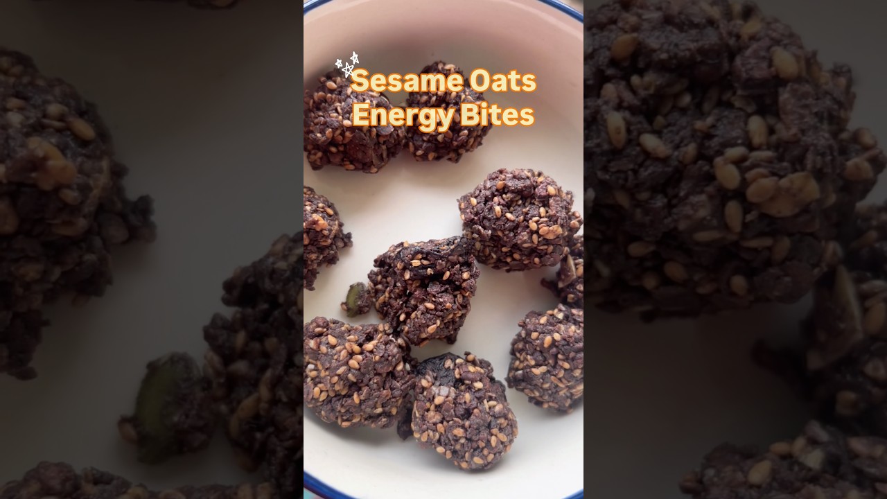 Healthy Sesame Oats Energy Bites | Easy No-Bake Healthy Snack | Oats & Peanut Butter Recipe| Healthy Sesame Oats Energy Bites | Easy No-Bake Healthy Snack | Oats & Peanut Butter Recipe|
