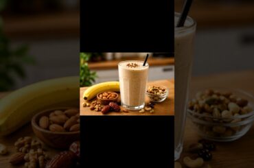 Banana & Dry Fruits Shake Recipe! #banana #dryfruits #healthy #weightloss #diet  #shorts #shortsfeed