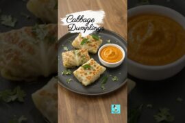Crispy Veg Cabbage Dumplings | Healthy Snack in 1 Minute #shorts  #easyrecipes
