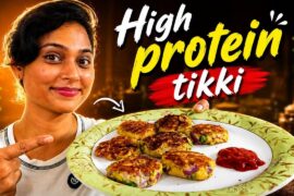 High Protein Chana Paneer Tikki Recipe | Healthy Weight Loss Snack | Easy Snack | Ramya Pandian