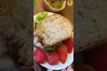 Sourdough Sandwich with Burrata Cheese and Cherry tomatoes #asmr #sourdough #toast