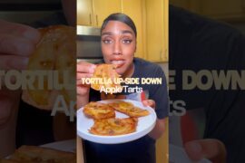 Tortilla Up-side down Apple Tarts #appledesserts #dessert #healthysnacks #easyrecipe