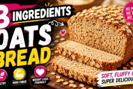 3 Ingredient Oats Bread | No Maida, No Yeast, No Kneading | Healthy Bread Recipe