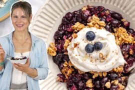 BEST BLUEBERRY CRISP (with OATS) | easy, healthy recipe!