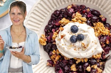 BEST BLUEBERRY CRISP (with OATS) | easy, healthy recipe!