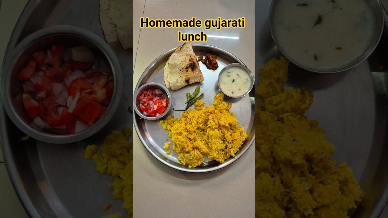 Homemade Gujarati Food for Today’s Lunch | Simple & Healthy Gujarati Thali | Indian Veg Lunch #Short Homemade Gujarati Food for Today’s Lunch | Simple & Healthy Gujarati Thali | Indian Veg Lunch #Short