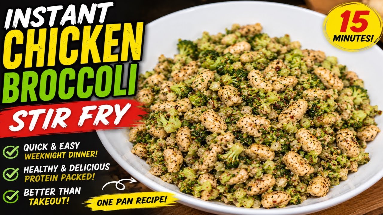 Instant Chicken Broccoli Stir Fry | Easy Healthy Dinner Recipe in 15 Minutes Instant Chicken Broccoli Stir Fry | Easy Healthy Dinner Recipe in 15 Minutes