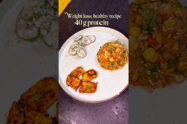 Healthy lunch bowl | weight loss recipe| #weightlossrecipe #friedrice #protein #shorts #ytshorts