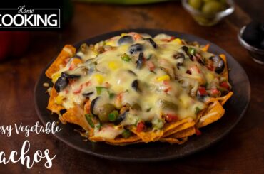 Cheesy Vegetable Nachos | Veg Nachos | Snacks