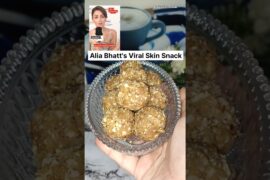 Alia Bhatt's Viral Skin Snack Laddu | Healthy 4 Ingredient Recipe #viral #healthy #laddu #skin#short