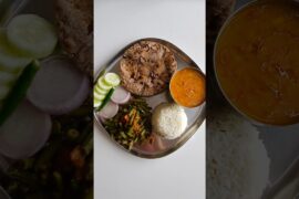 Simple Veg Thali Recipe | Easy Indian Lunch Thali | Quick Homemade Meal #shortsfeed #lunch