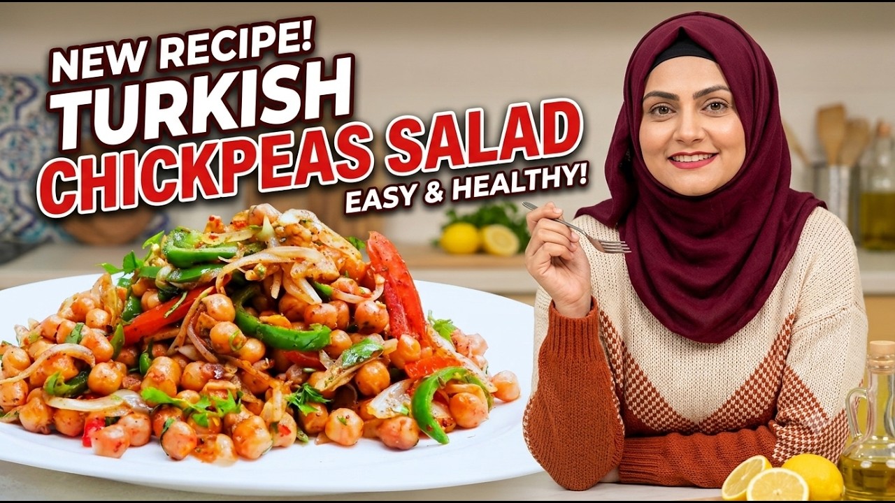 Turkish Chickpea Salad Recipe | Easy & Healthy Protein Salad Turkish Chickpea Salad Recipe | Easy & Healthy Protein Salad