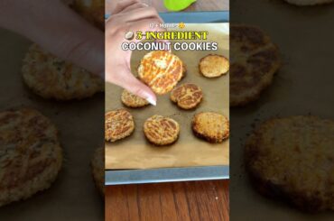 3-Ingredient Banana Coconut Cookies | Easy Healthy Snack for Toddlers (12+ Months BLW) #shorts