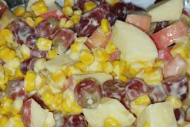 Grapes Apple Corn Healthy Salad Recipe Diet